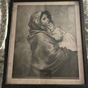 Antique MADONNA #1112 by Robert Ferruzzi 1856 - 1913 Perry Pictures Art Print